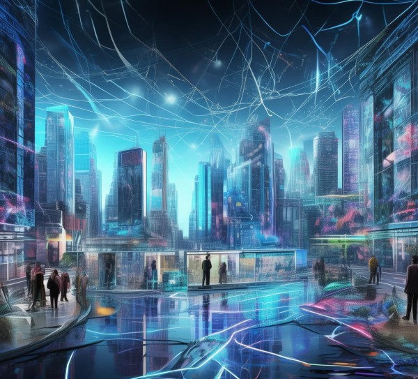 未来科技动态背景素材，用科技推动社会变革
